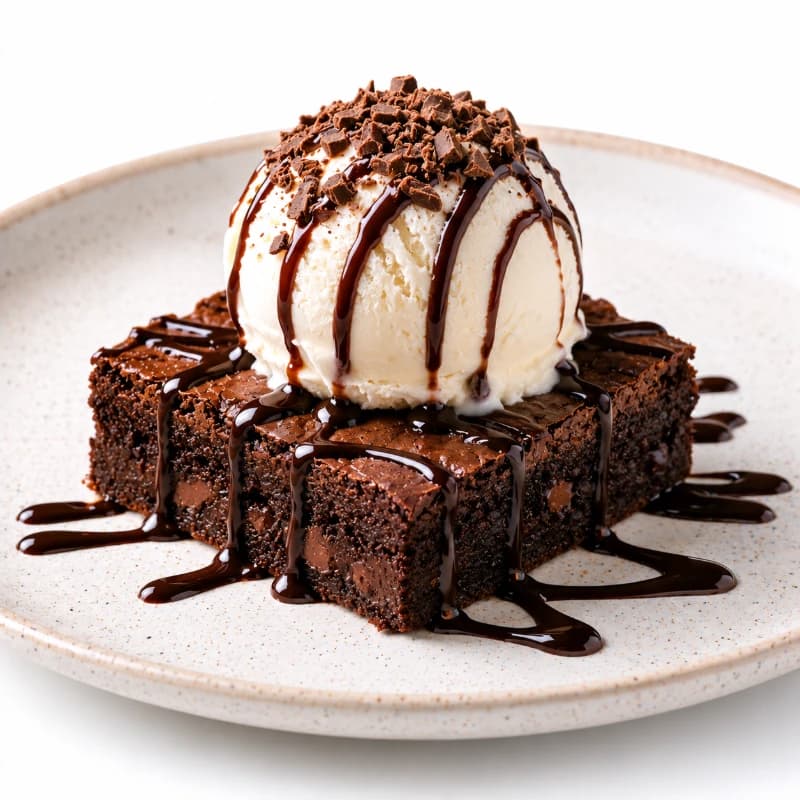 Chocolate Brownie with Ice Cream