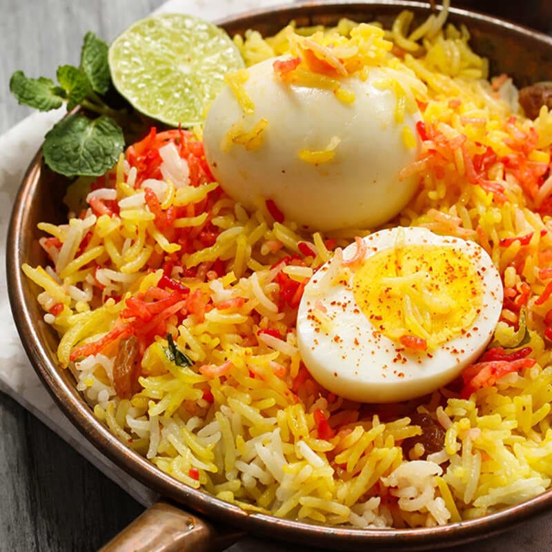 Egg biryani